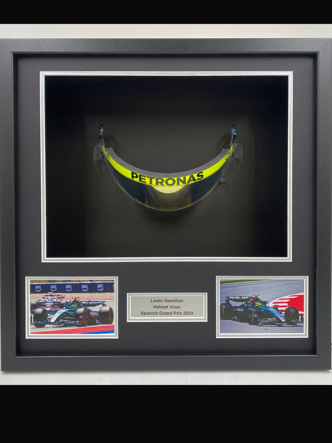 Framed signed Lewis Hamilton #44 Visor Display Piece