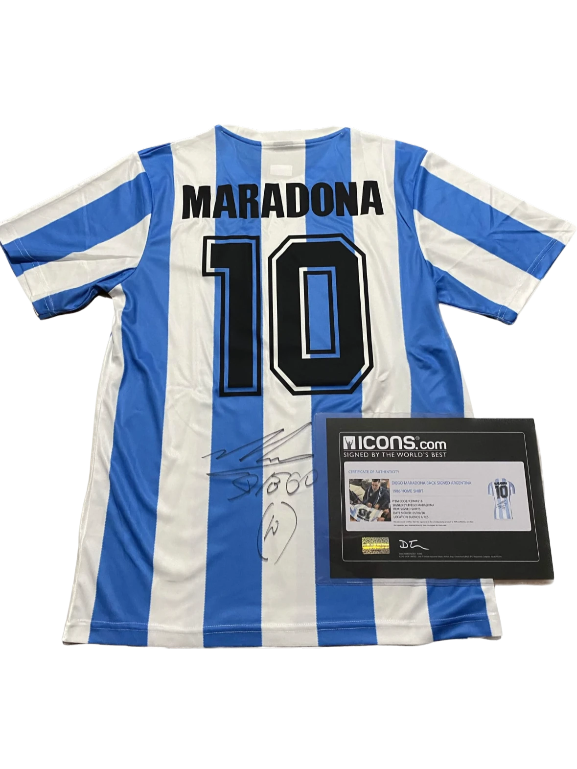 Signed Diego Maradona Argentina #10 Jersey